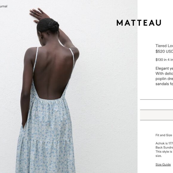 Matteau tiered low back maxi sundress - Picture 3 of 6